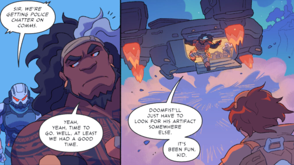 Mauga and Venture in the comic (Image via Blizzard Entertainment)