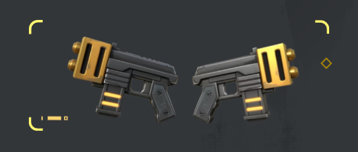 <strong>Aran Tal's weapon - Dual Blaster Pistols.</strong>