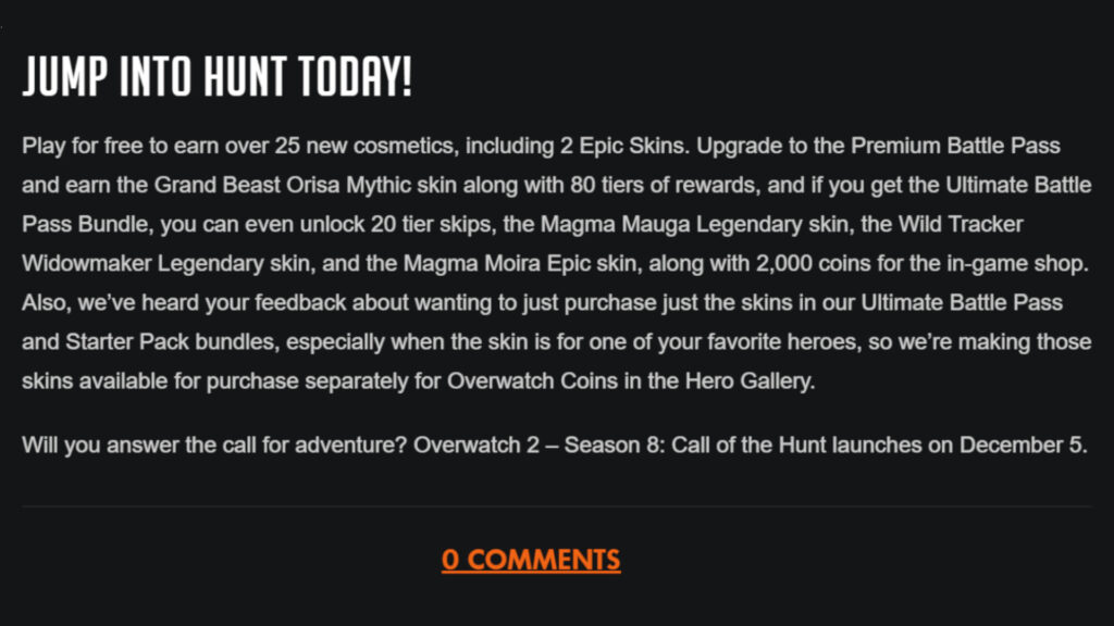 Screenshot of a part of Blizzard's post made on December 4, 2023 (Image via Blizzard Entertainment)