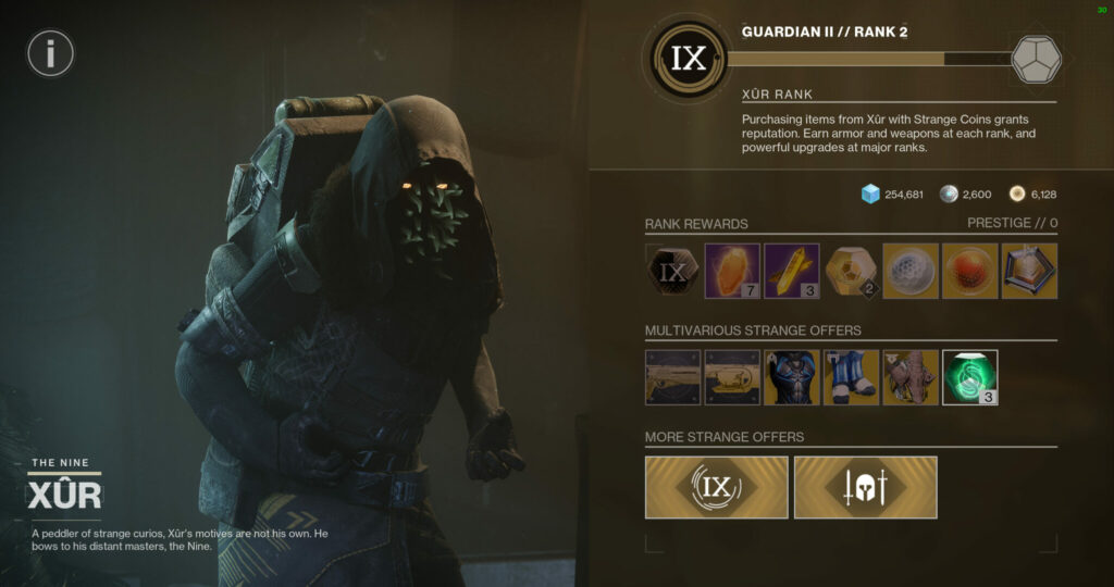Xur is one of the best sources of quality armor in Destiny 2 (Image via esports.gg)