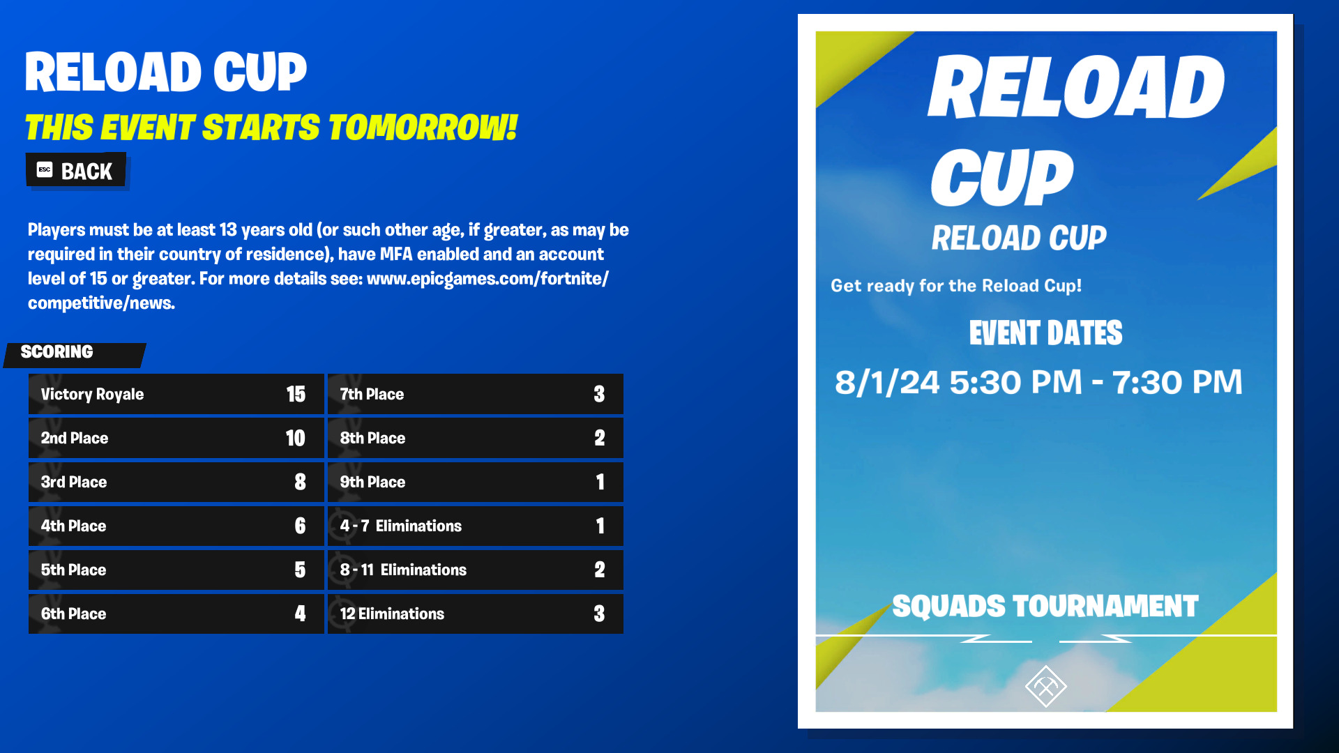 Fortnite Reload Cups: формат, даты и способы участия