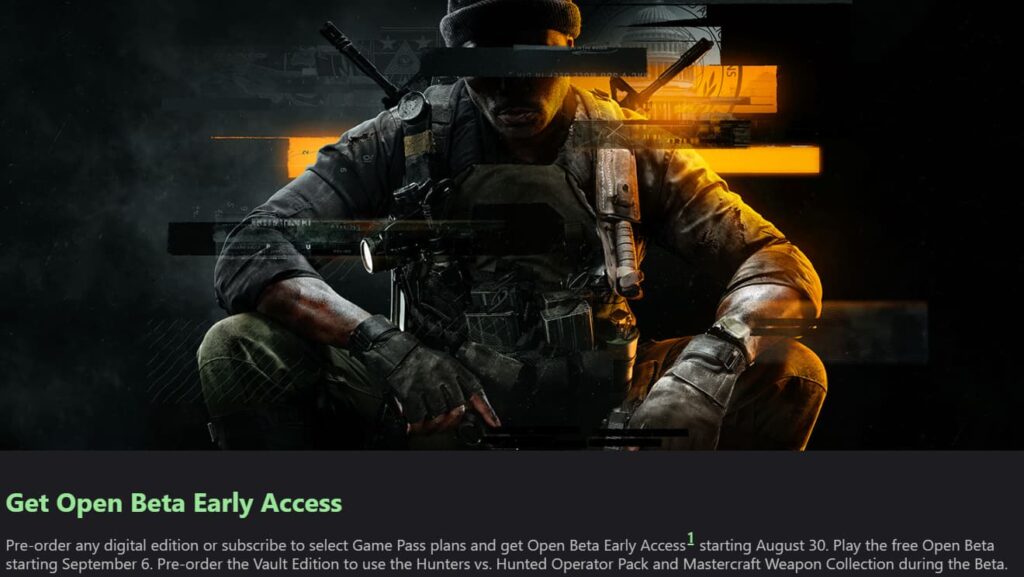 (Screenshot taken from the Black Ops 6 page on the Xbox website)