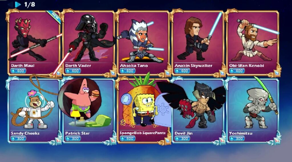 Crossover skins in Brawlhalla store (Image via esports.gg)