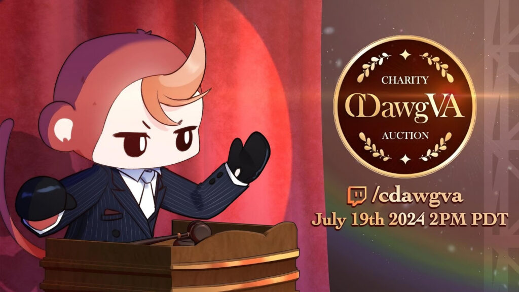Official graphic for the charity auction (Image via CDawgVA)