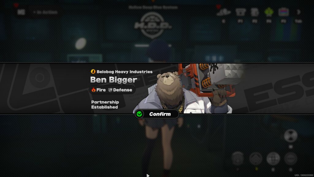 Free character Ben Bigger in ZZZ (screenshot via esports.gg)