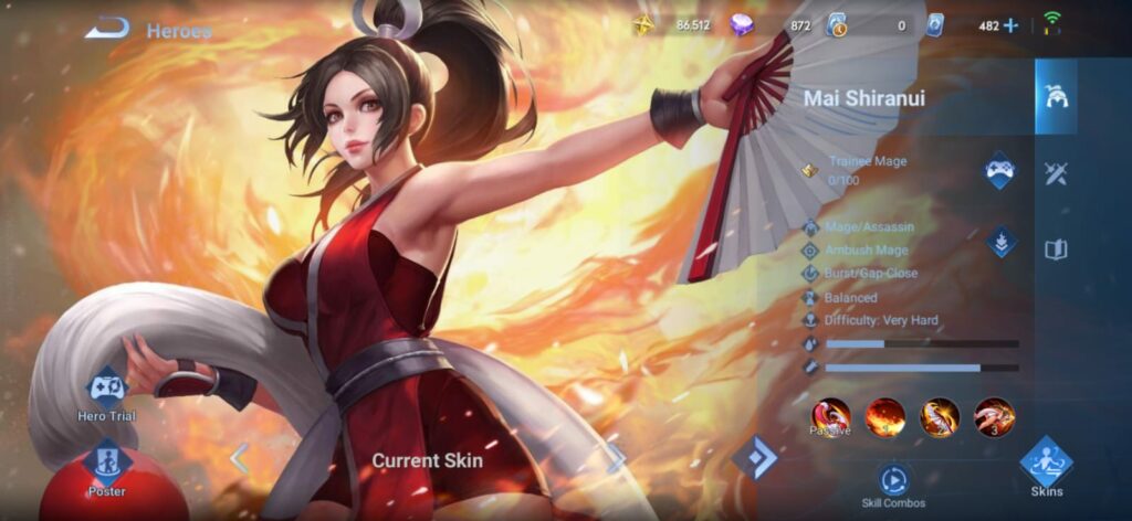 Mai Shiranui from HoK (Image via esports.gg)