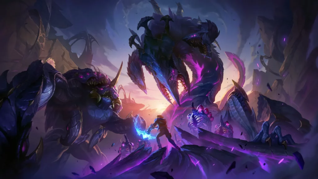 Void creatures Rift Herald, Baron Nashor, and Voidlings (Image via Riot Games)