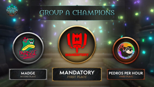 Mandatory, Madge, and Pedros Per Hour become WoW MDI TGP Group A champions preview image