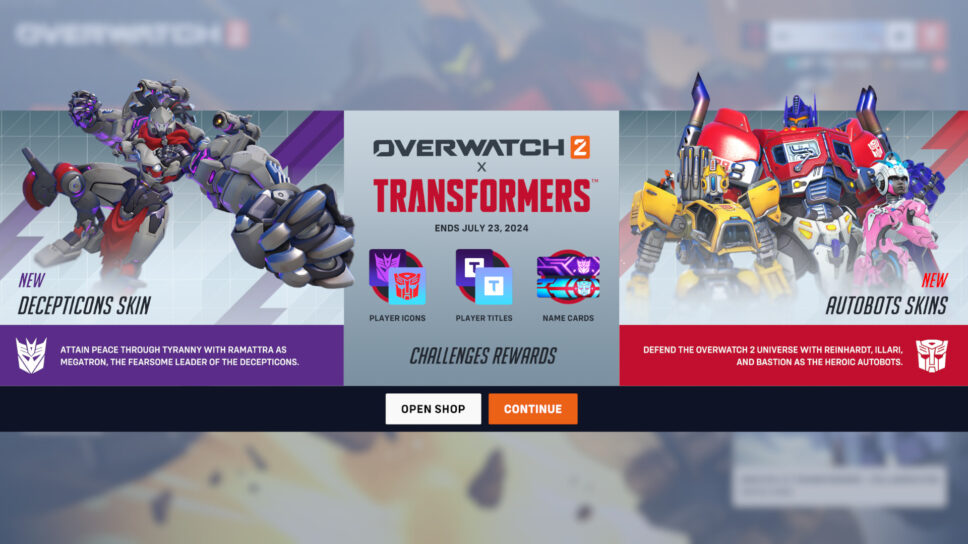 Overwatch 2 Transformers event challenges and rewards cover image