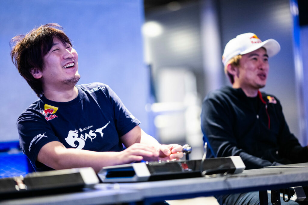 Daigo and Masato "Bonchan" Takahashi playing Street Fighter 6 (Image via Jason Halayko and Red Bull Content Pool)