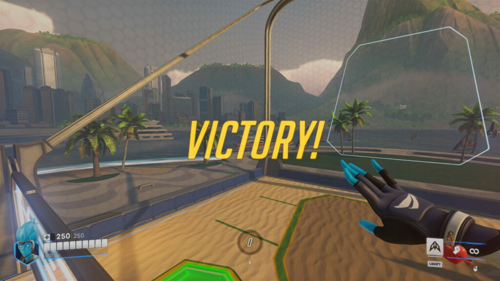 How to win Winston's Beach Volleyball in Overwatch 2 (Image via esports.gg)