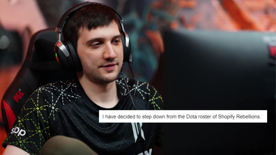 Arteezy Steps down from the Shopify Rebellion Roster to take a well deserved break cover image