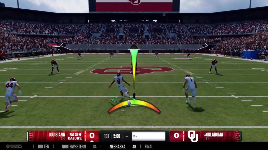 The power meter in CFB 25 looks like this (Image via esports.gg)
