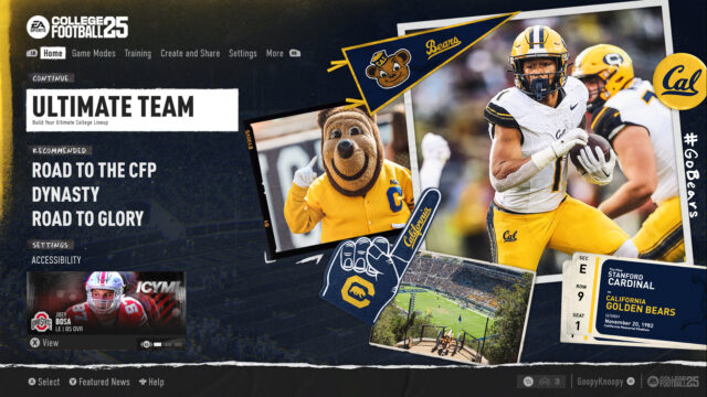 One simple thing every College Football 25 fan wants changed: The menu music preview image