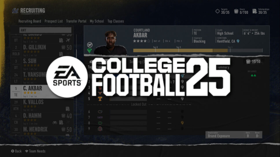 College Football 25 Dynasty mode recruiting visit bug explained cover image