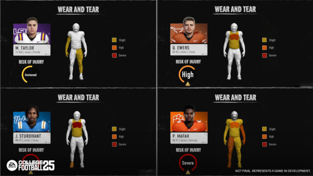 How to heal Wear and Tear during a game in College Football 25 preview image