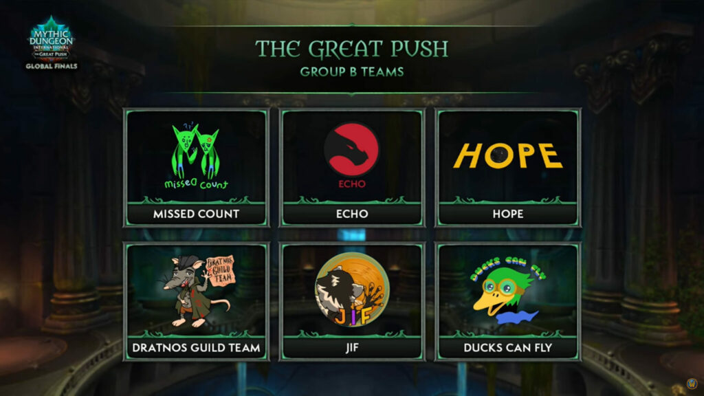 WoW MDI TGP Group B teams (Image via Blizzard Entertainment)