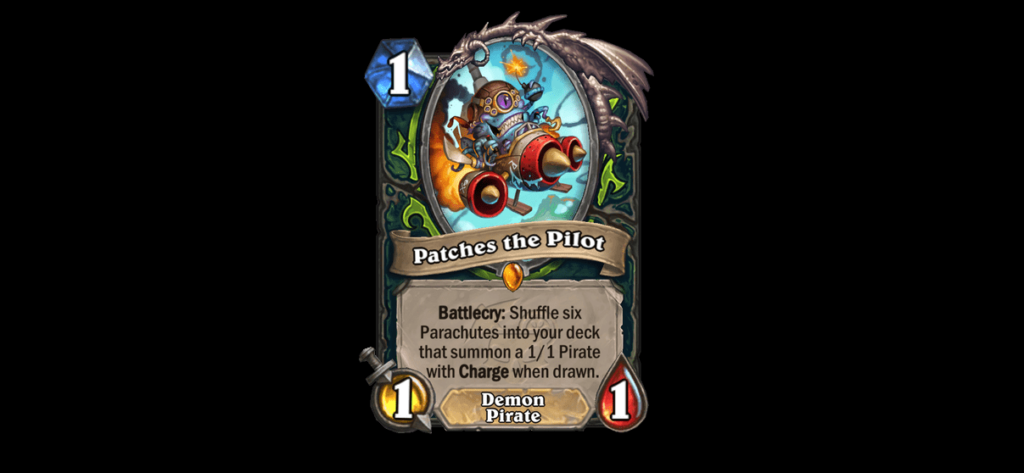 Patches the Pilot is a Demon Hunter card (Image via Blizzard Entertainment)