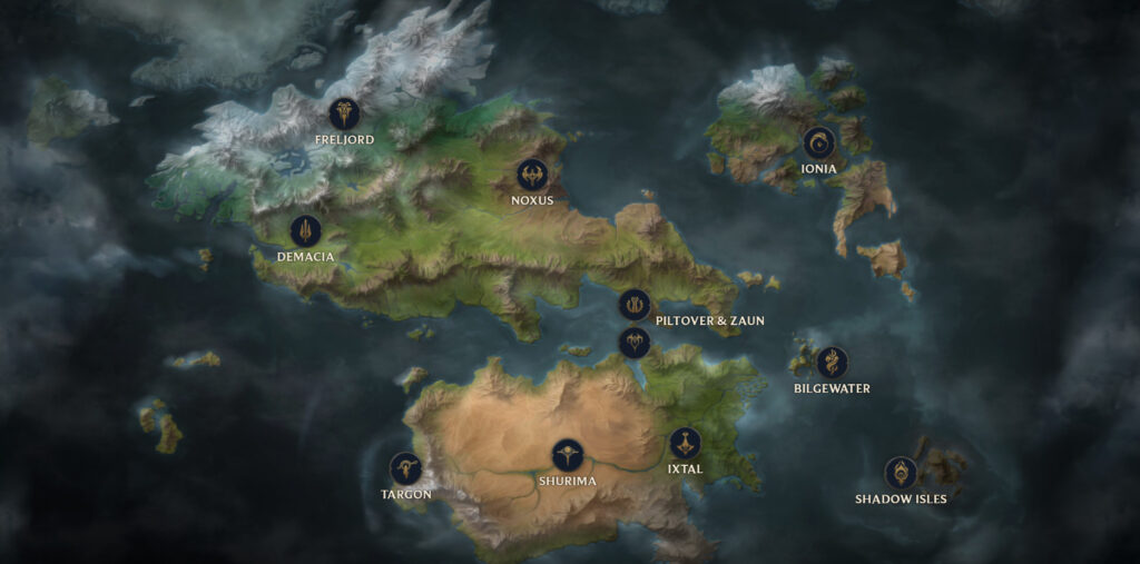 Map of Valoran (Image via Riot Games)