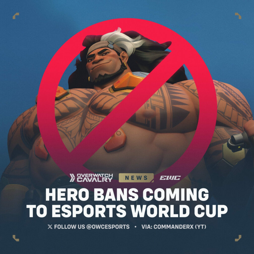 Hero bans are being introduced at EWC (Via <a href="https://x.com/OWCEsports/status/1815523246156009761/photo/1">X</a>)