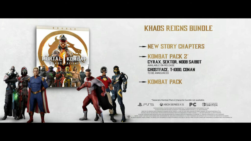 Mortal Kombat 1 Khaos Reigns information (Image via NetherRealm Studios)