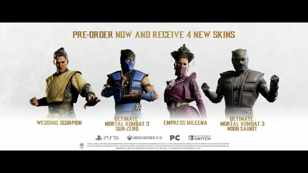 The Kombat Pack 2 preorder includes four new skins (Image via NetherRealm Studios)