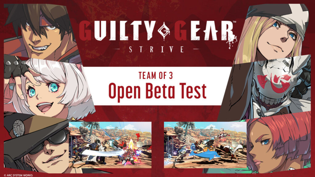 Guilty Gear Strive Team of 3 open beta test artwork (Image via Arc System Works)