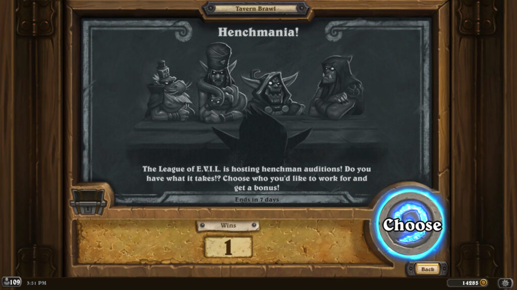 Henchmania Tavern Brawl information (Image via esports.gg)