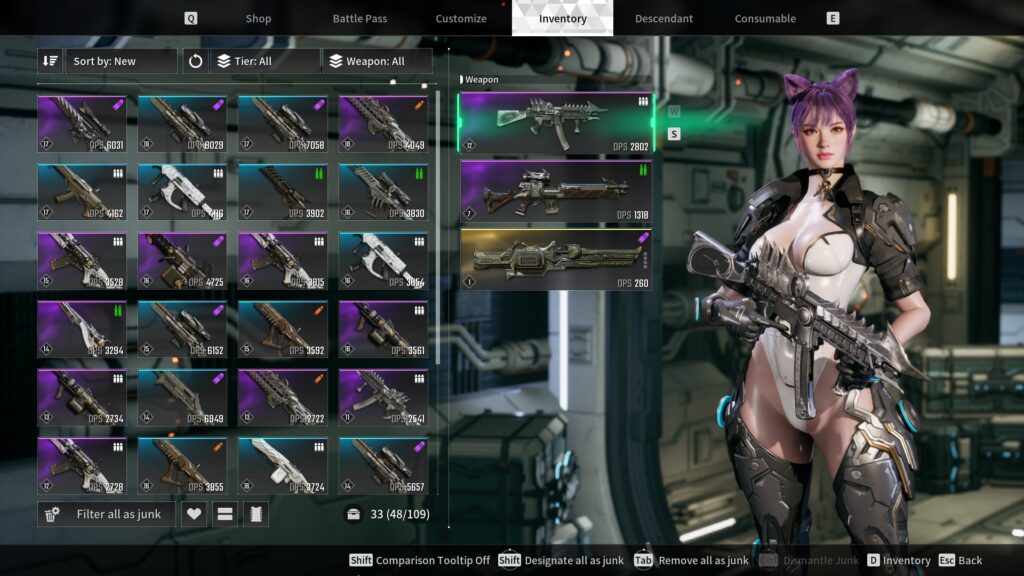 Managing your inventory is key to acquire better loot in The First Descendant (screenshot: esports.gg)