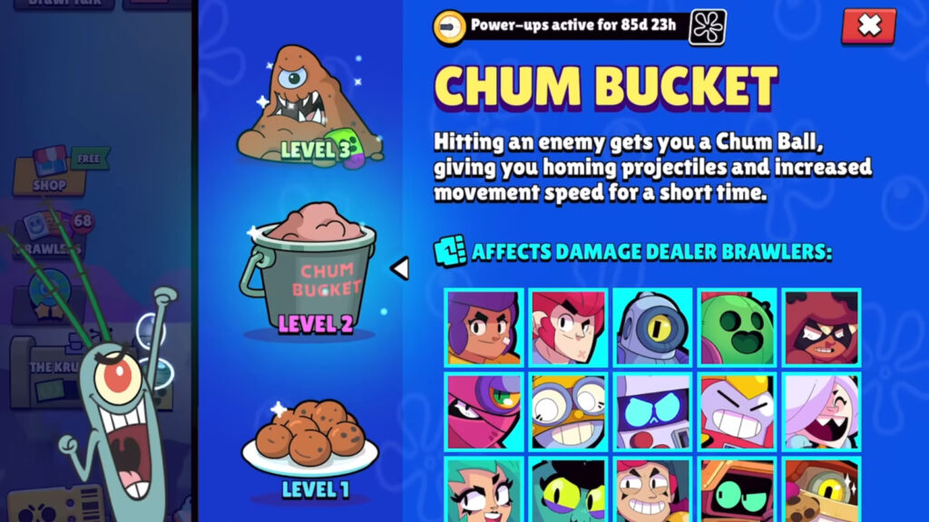 Level upgrades for Chum Bucket (Image via Supercell)