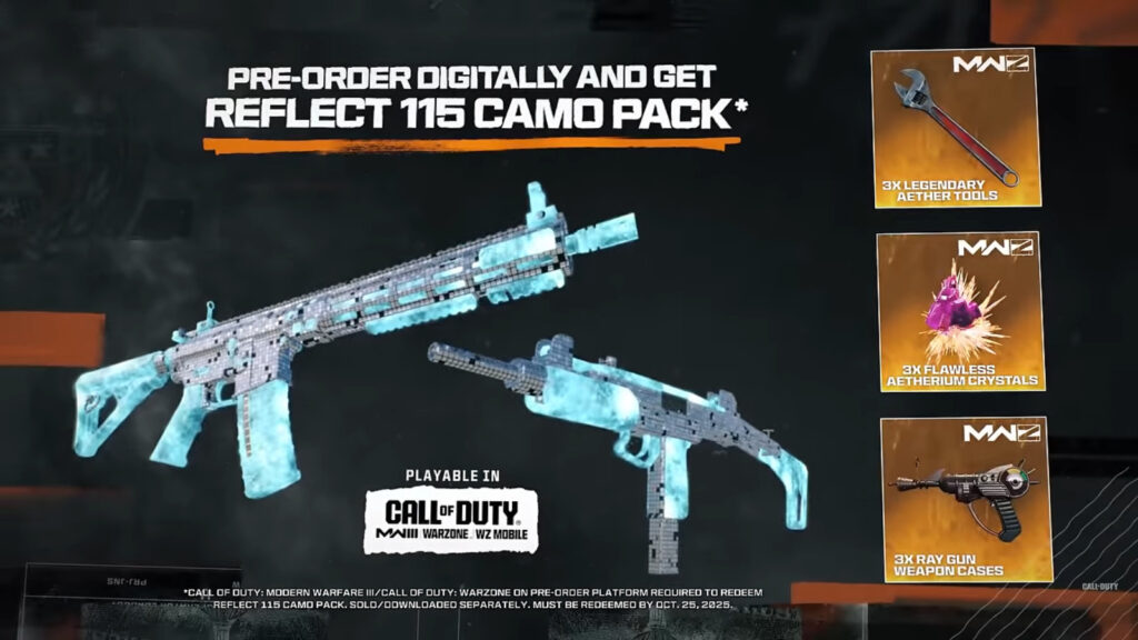 Reflect 115 Weapon Camo Pack (Image via Activision Publishing Inc.)