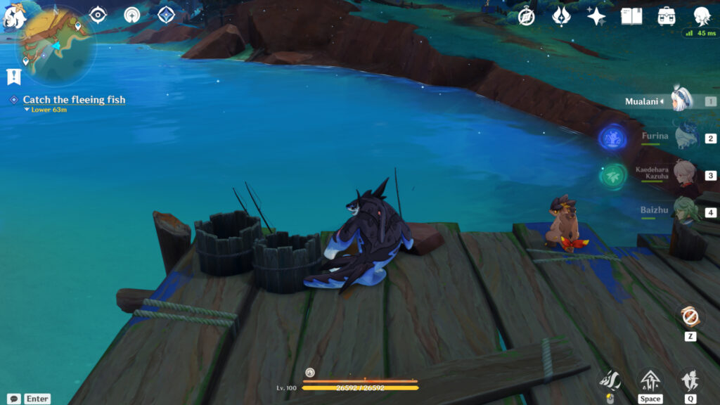 Catch the fleeing fish with the Koholasaurus (Image via esports.gg)