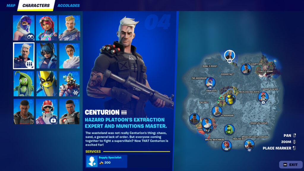 Centurion is considerably isolated from the rest (Screenshot by esports.gg)