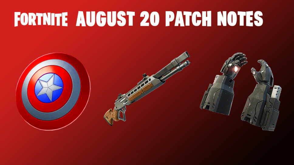 Fortnite patch notes for August 20: Changes to weapons and more cover image