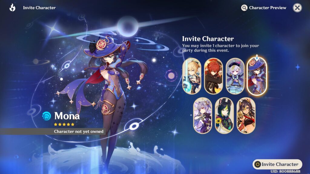 Claiming the free 5-star character in Genshin Impact (Image via esports.gg)