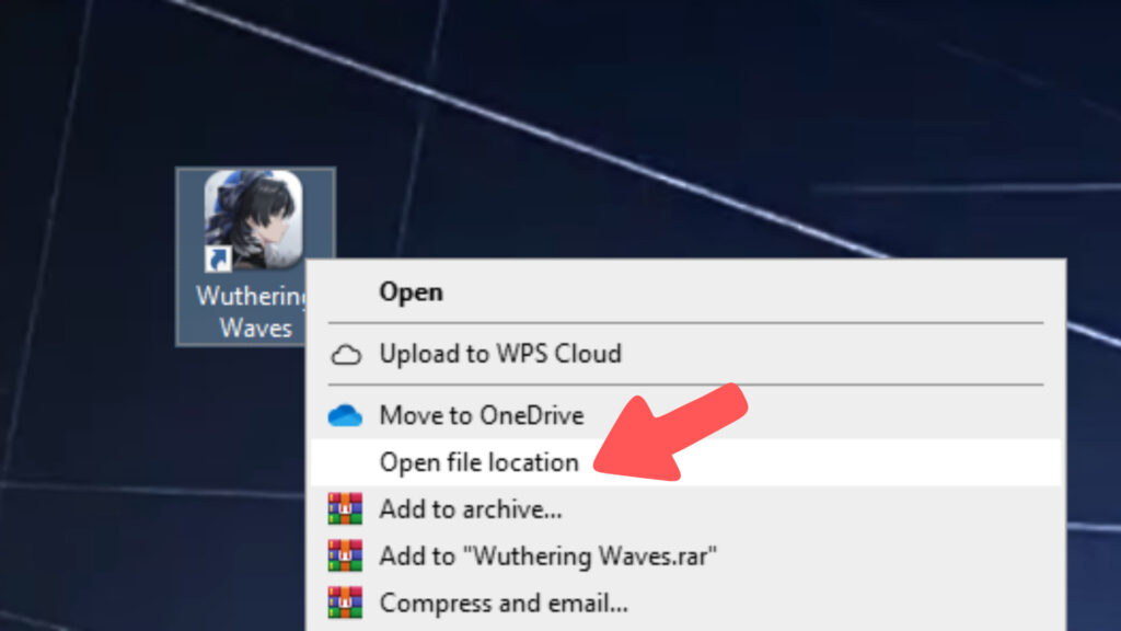 Step one: Open Wuthering Waves' file location.