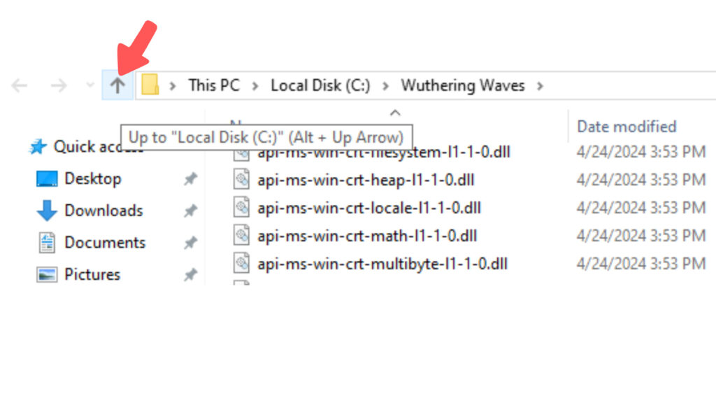 Step one: Locate Wuthering Waves' folder.