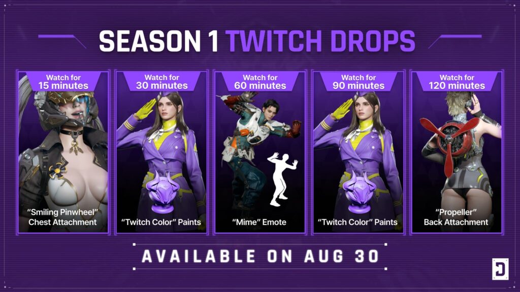 The First Descendant Twitch Drops for Season 1 (Image via NEXON)