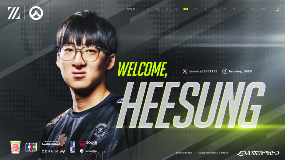 Zeta Division’s Fearless retires from Overwatch 2, Heesung joins to fill his shoes cover image