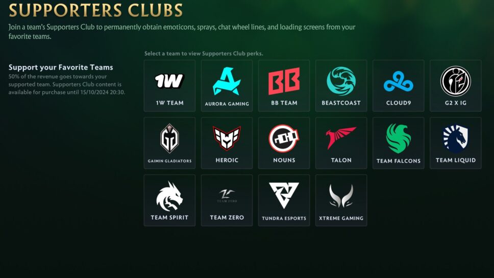 Valve brings back Team Supporters Club for The International 2024 Compendium cover image