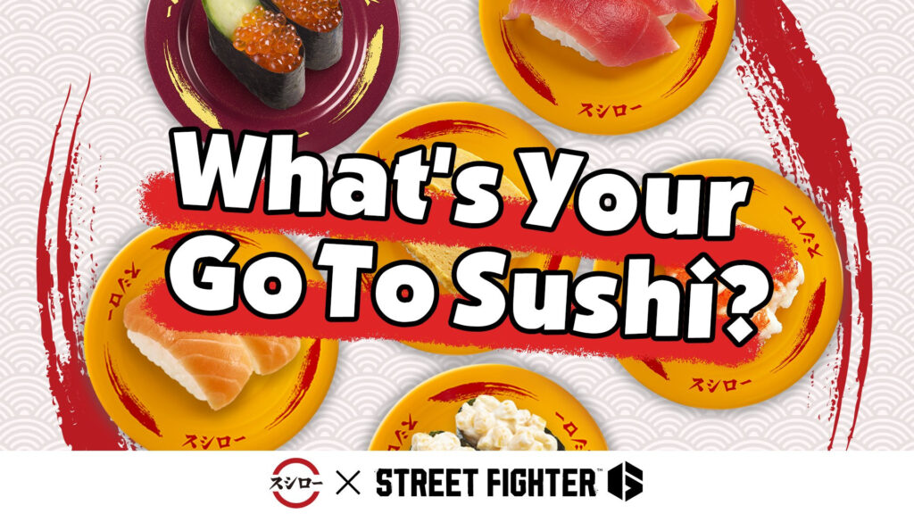 Graphic for the What's Your Go To Sushi event (Image via Capcom)