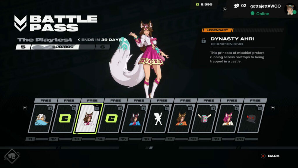 Dynasty Ahri is 2XKO Battle Pass reward (Image via Riot Games)