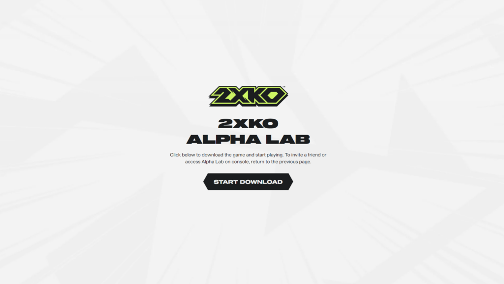 2XKO Alpha Lab download screenshot (Image via esports.gg)