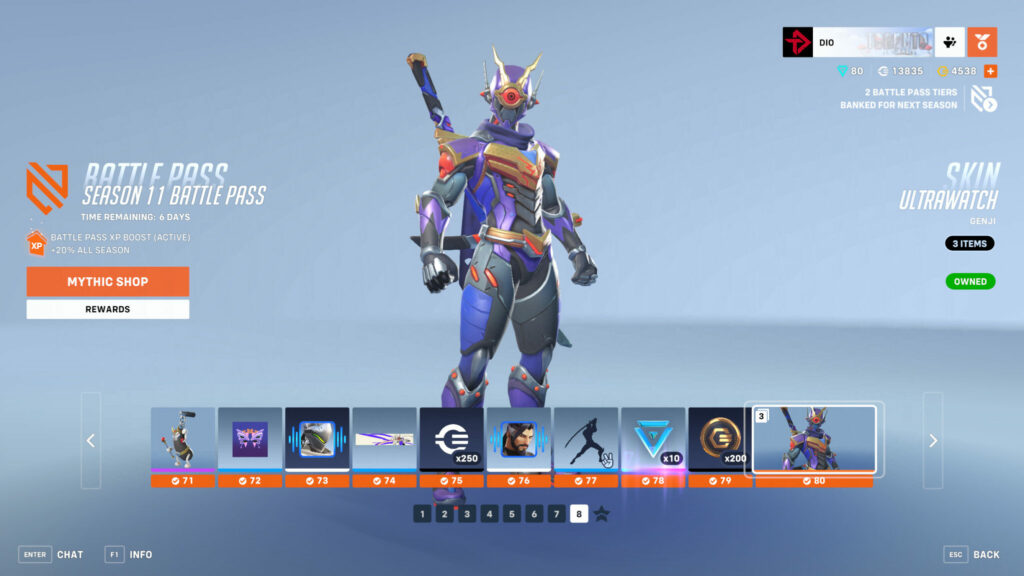 Ultrawatch Genji skin (Image via esports.gg)