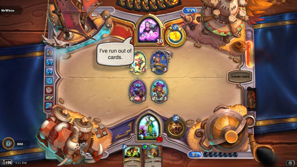 Pick a Hand, Any Hand Tavern Brawl screenshot (Image via esports.gg)