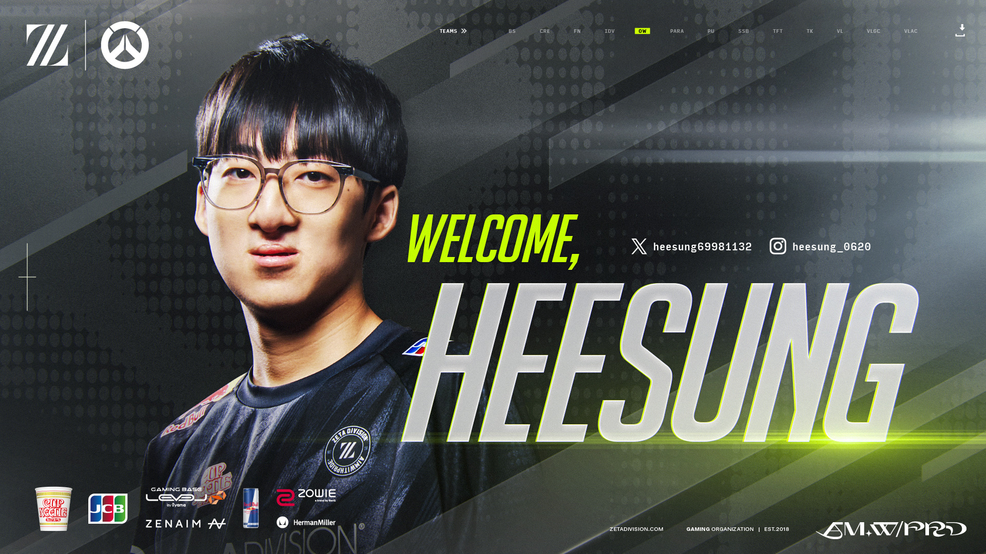 Zeta Division’s Fearless retires from Overwatch 2, Heesung joins to fill his shoes