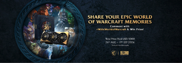 MSI x World of Warcraft campaign information (Image via MSI)