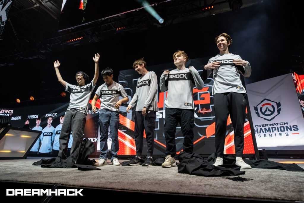 Rakattack and NRG Shock at the OWCS Dallas Major (Image via ESL FACEIT Group | Joe Brady)