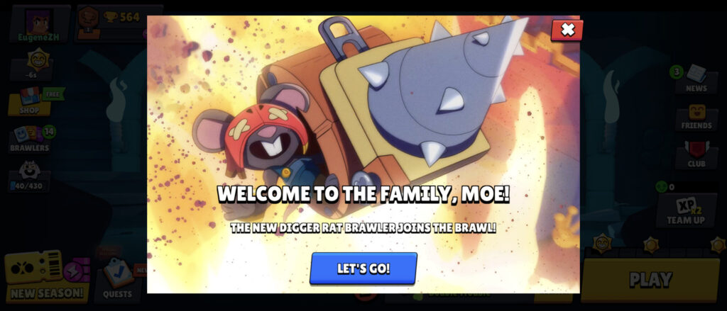 Moe enters Brawl Stars (Image via esports.gg)