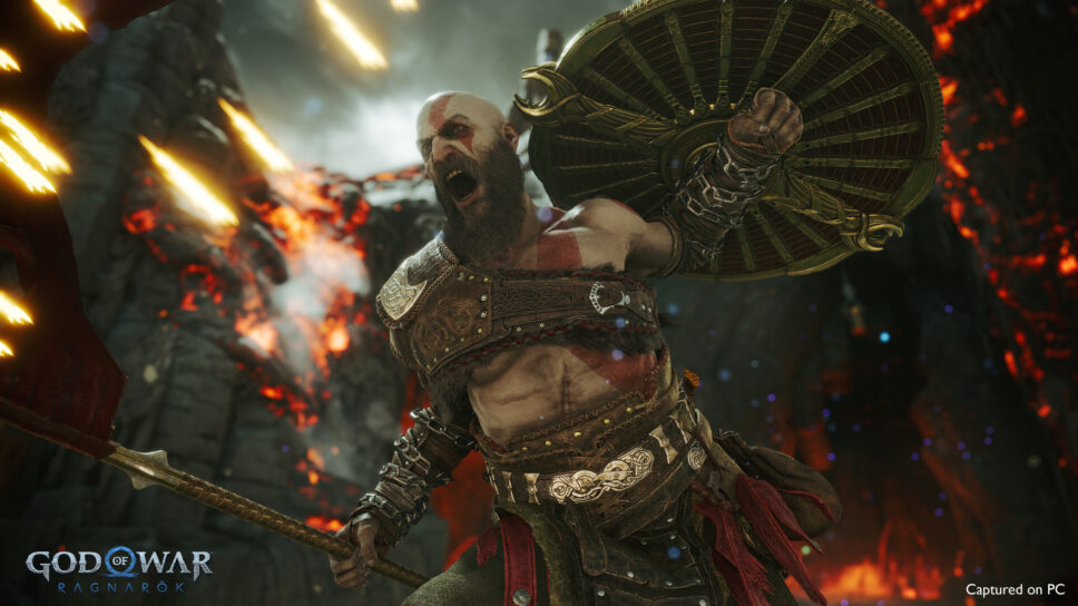 God of War Ragnarok release date and release times on PC cover image